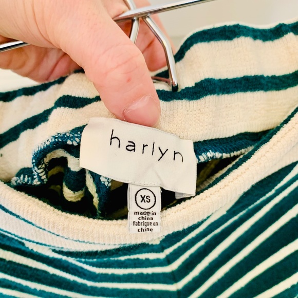 Anthropologie Harlyn Green Chevron Midi Skirt - Picture 6 of 7